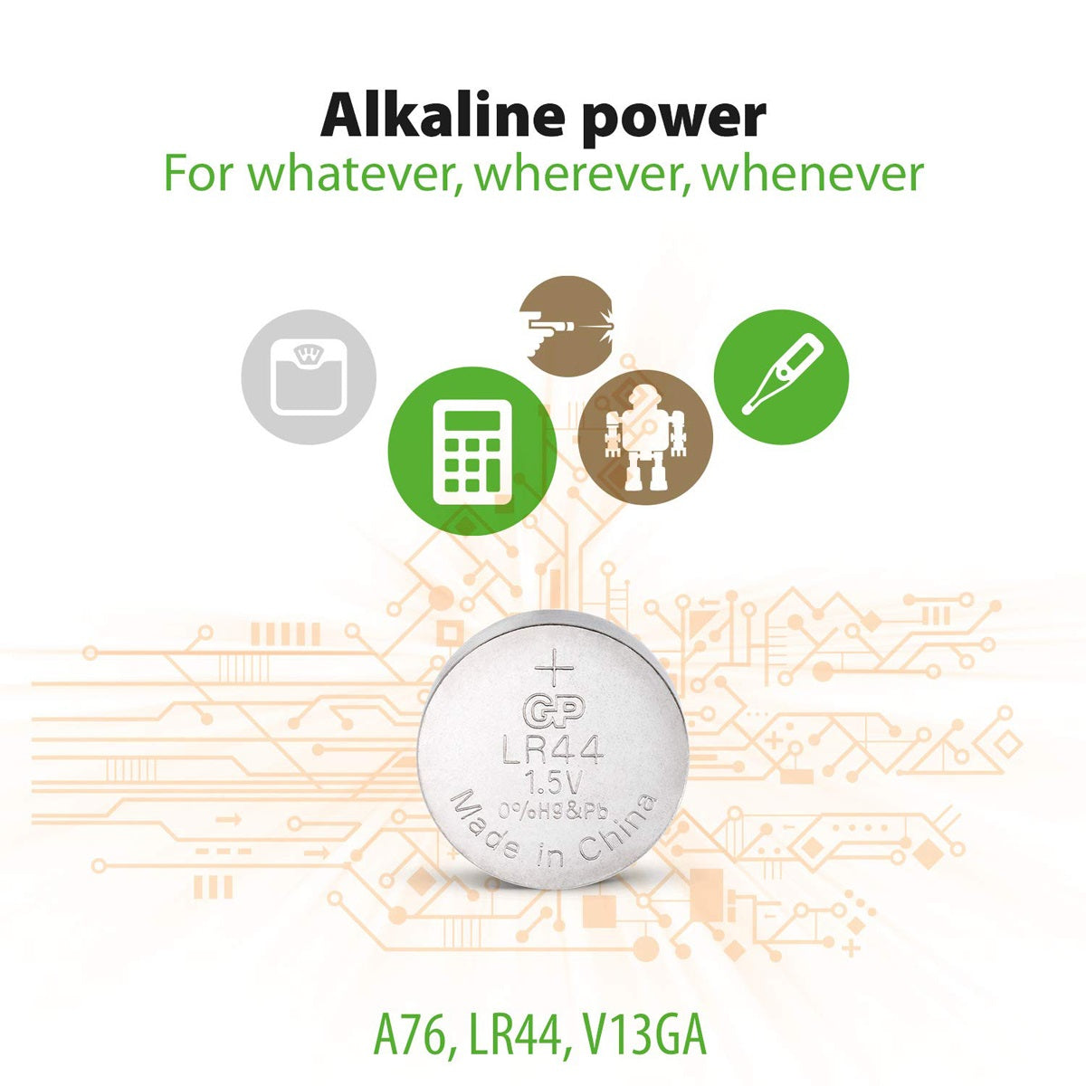 GP Ultra 10 x LR44 Alkaline Cell Batteries