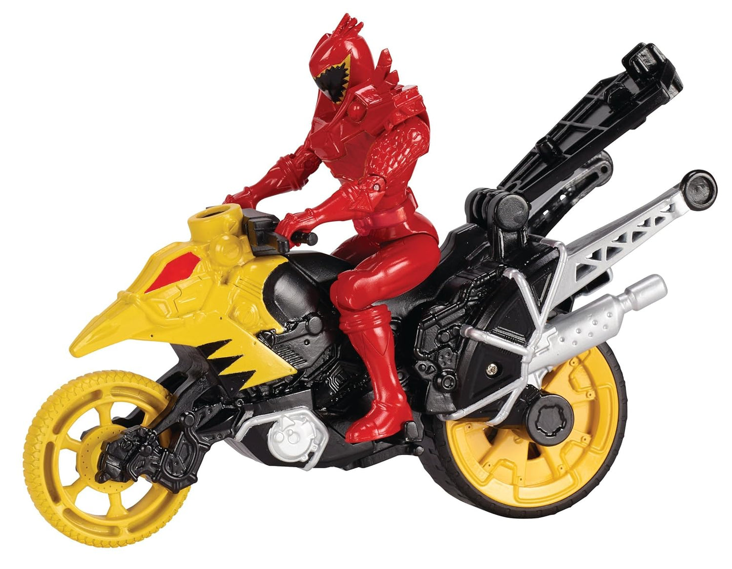 Power Rangers Dino Super Charge Dino Stunt Bike With 5 T Rex Super Action Figure