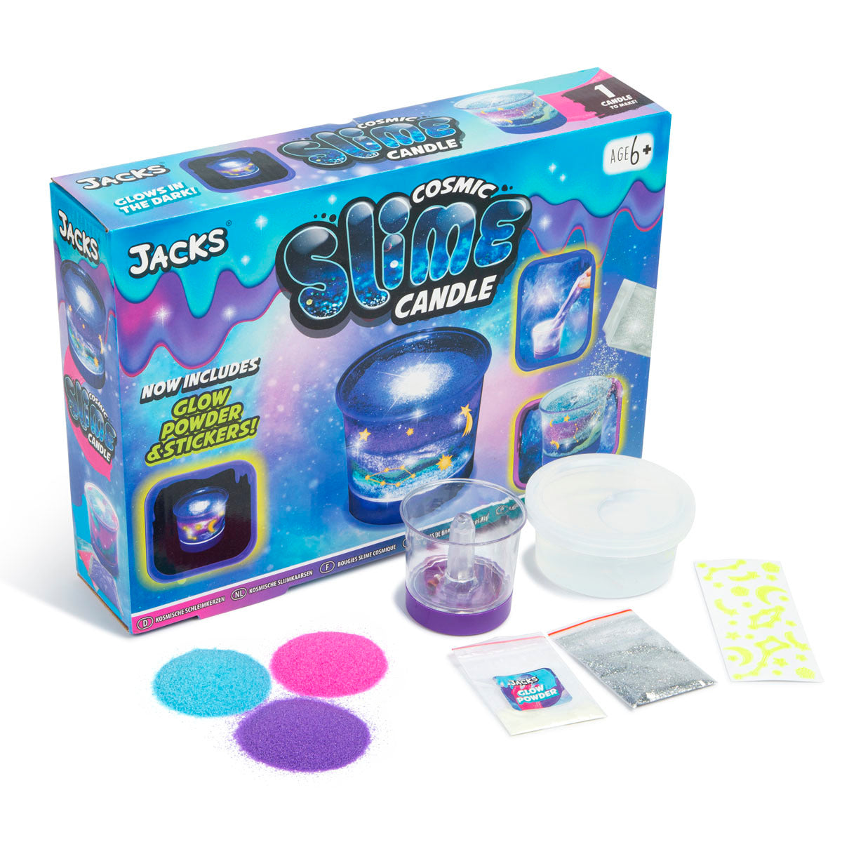 Jack's Cosmic Slime LED Glow In The Dark Candle Set