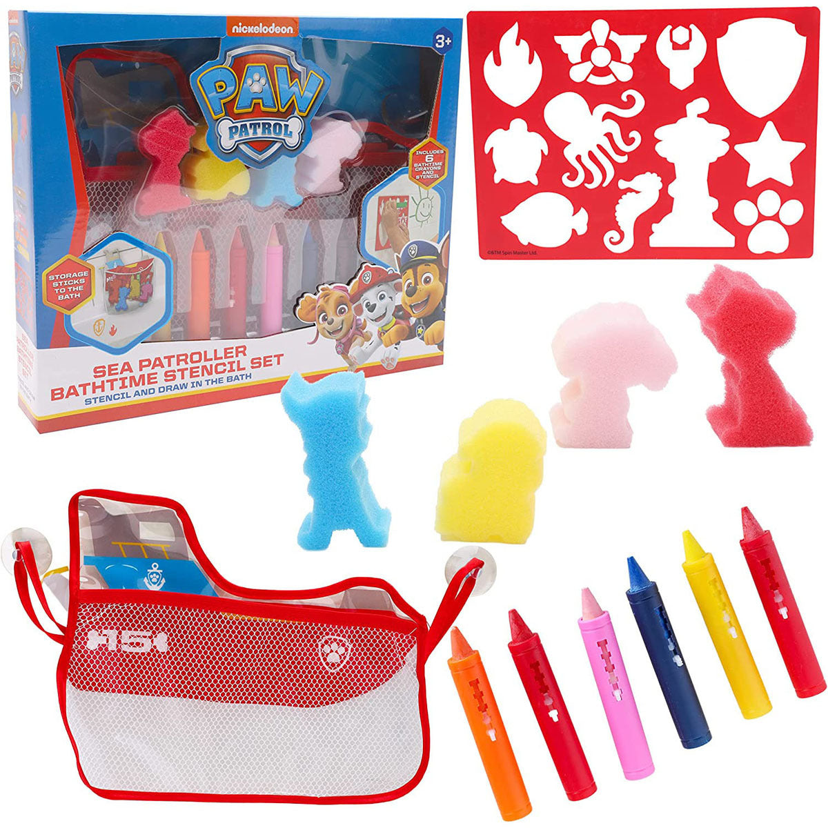 Paw Patrol Paw Patroller Bathtime Stencil Set
