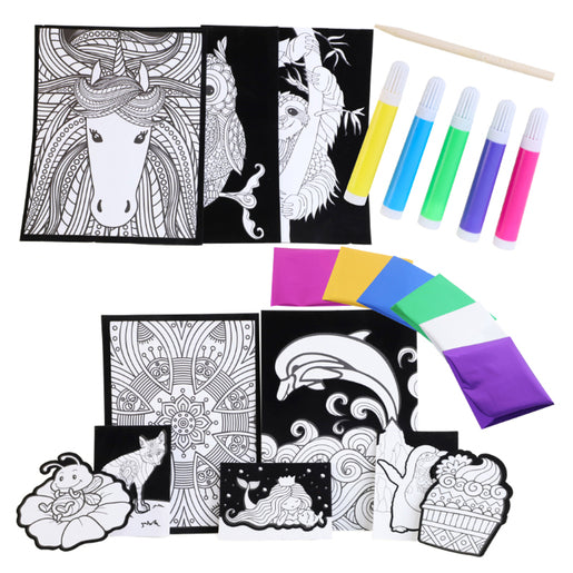 Velvet and Foil 10-in-1 Art Set (Styles Vary)