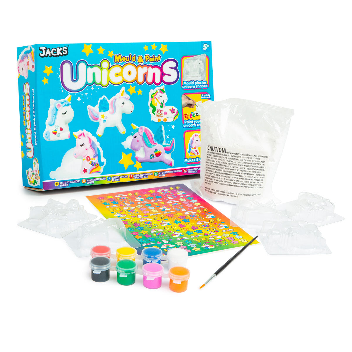 Jacks Mould & Paint Unicorns Set
