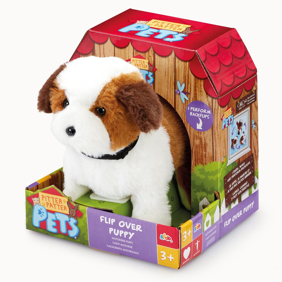 Pitter Patter Pets Flip Over Puppy Electronic Pet