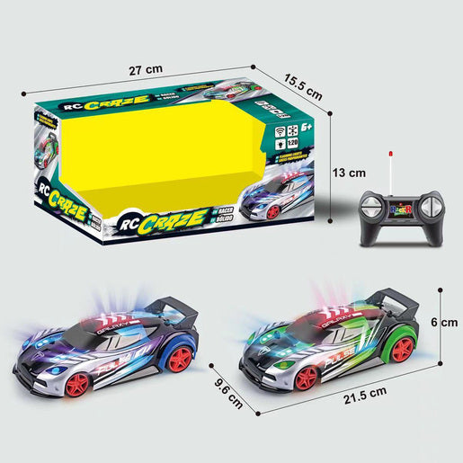 RC Craze Flashing Lights 1:20 Racing Car (Colors Vary - One Supplied)