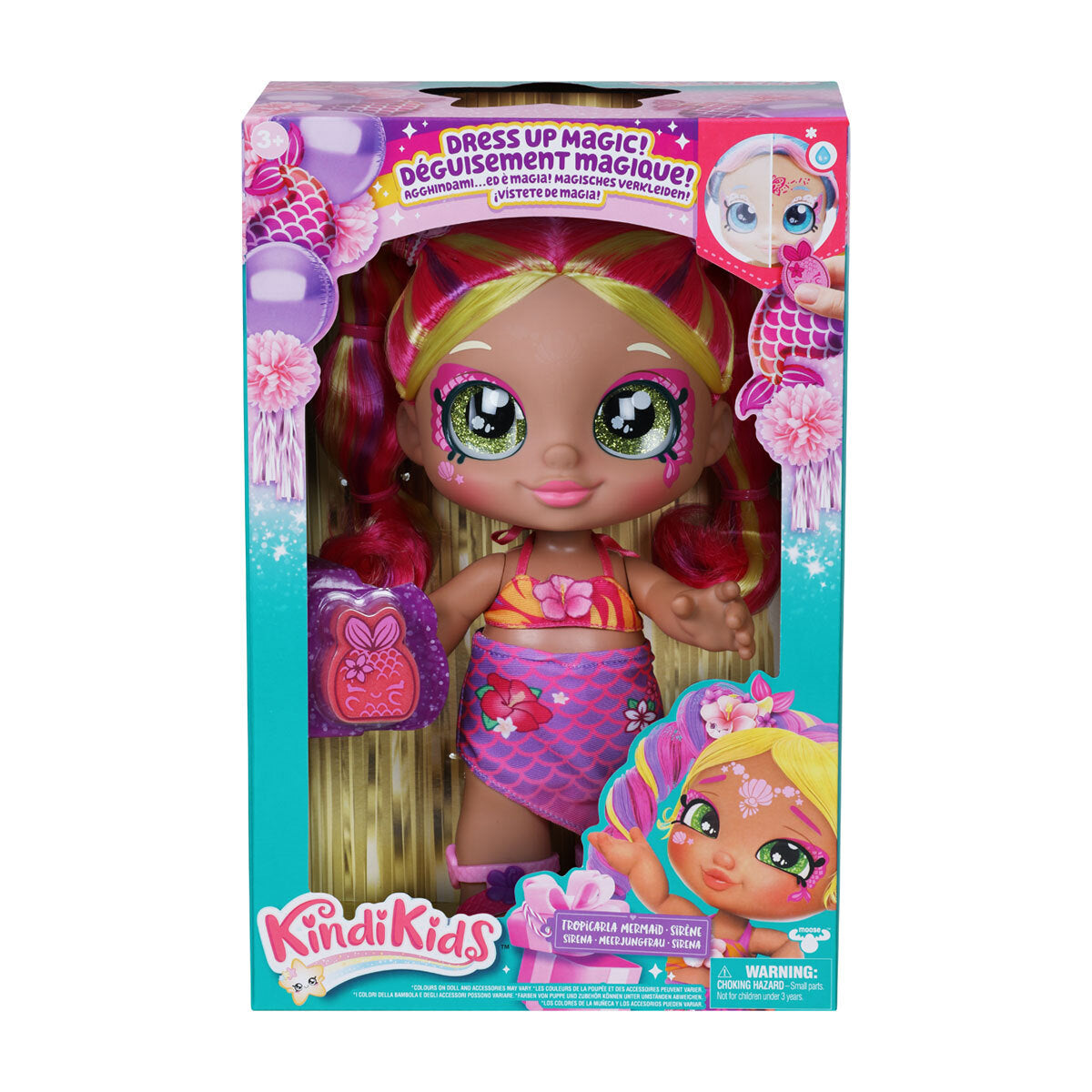 Kindi Kids Dress Up Magic Tropicarla Mermaid Toddler Doll