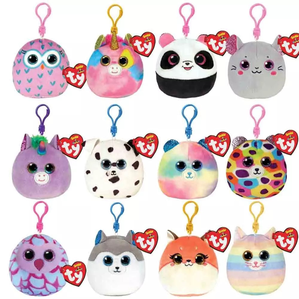 Teenie Toy Squishy Super Soft 3.5" Squeeze Plush Clip (Styles Vary)