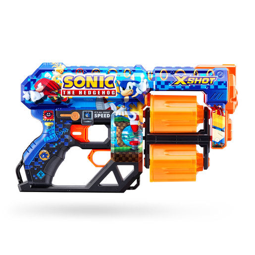 X-Shot Skins: Sonic the Hedgehog Blaster with 12 Darts - 27M Range