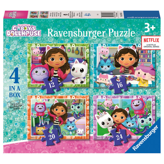 Ravensburger 4 in a Box Jigsaw Puzzles - Gabby’s Dollhouse