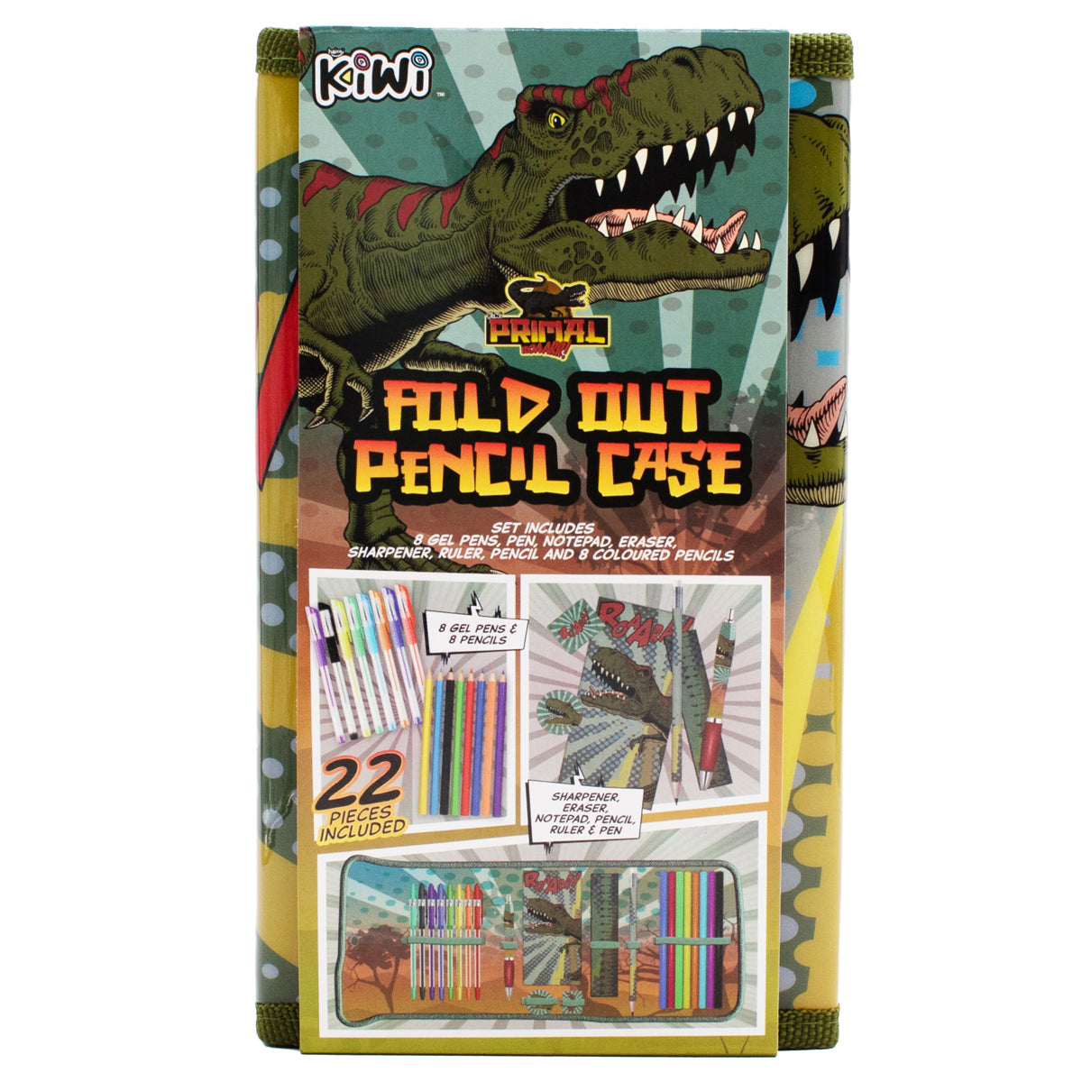 Primal Dinosaur Fold Out Pencil Case