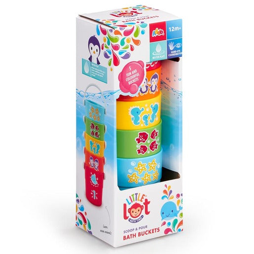 Little Lot Bathtime Scoop & Pour Bath Buckets