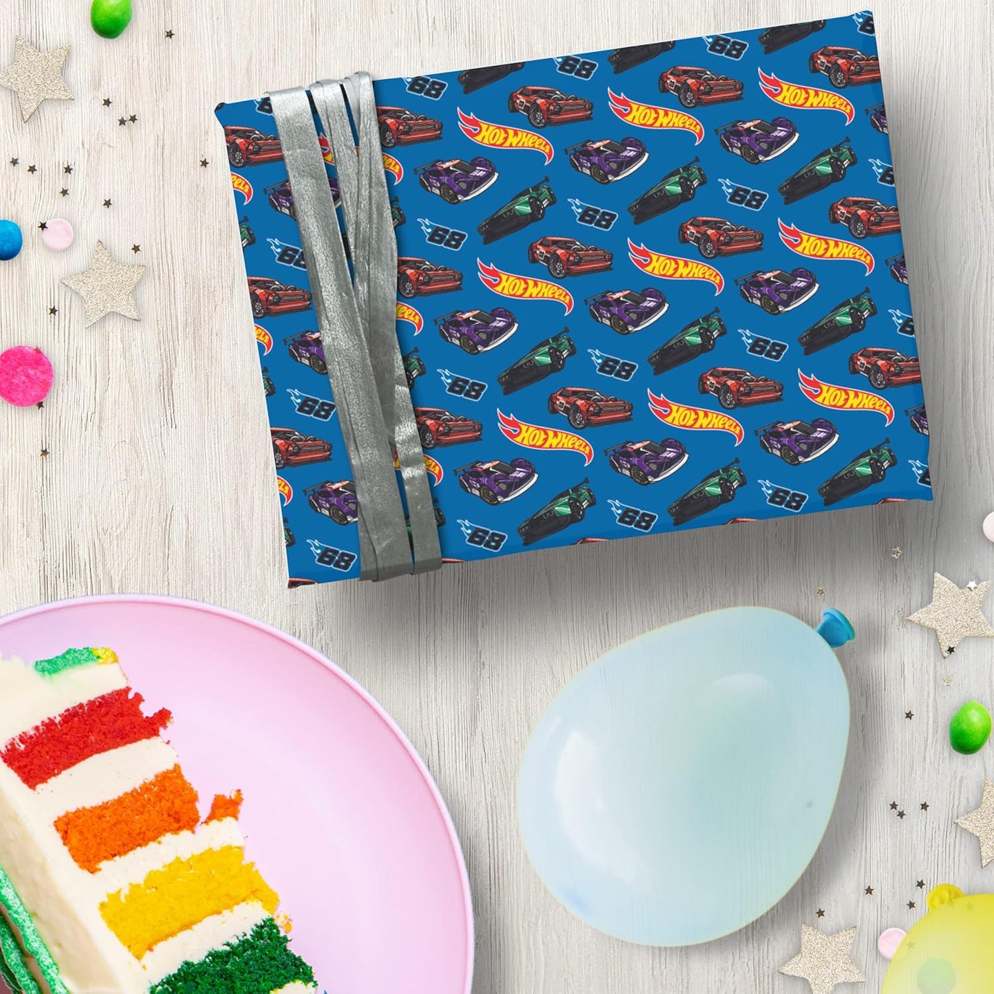 Hot Wheels 2 Sheet 2 Tag Wrapping Paper