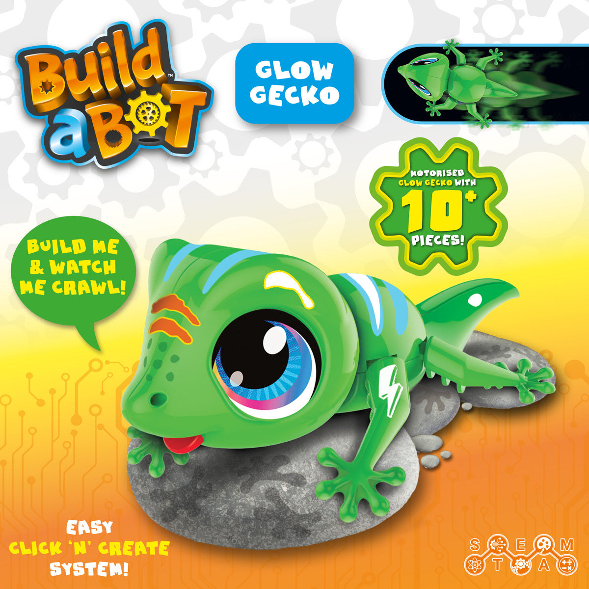 Build A Bot Motorised Glow Gecko Buildable Electronic Pet