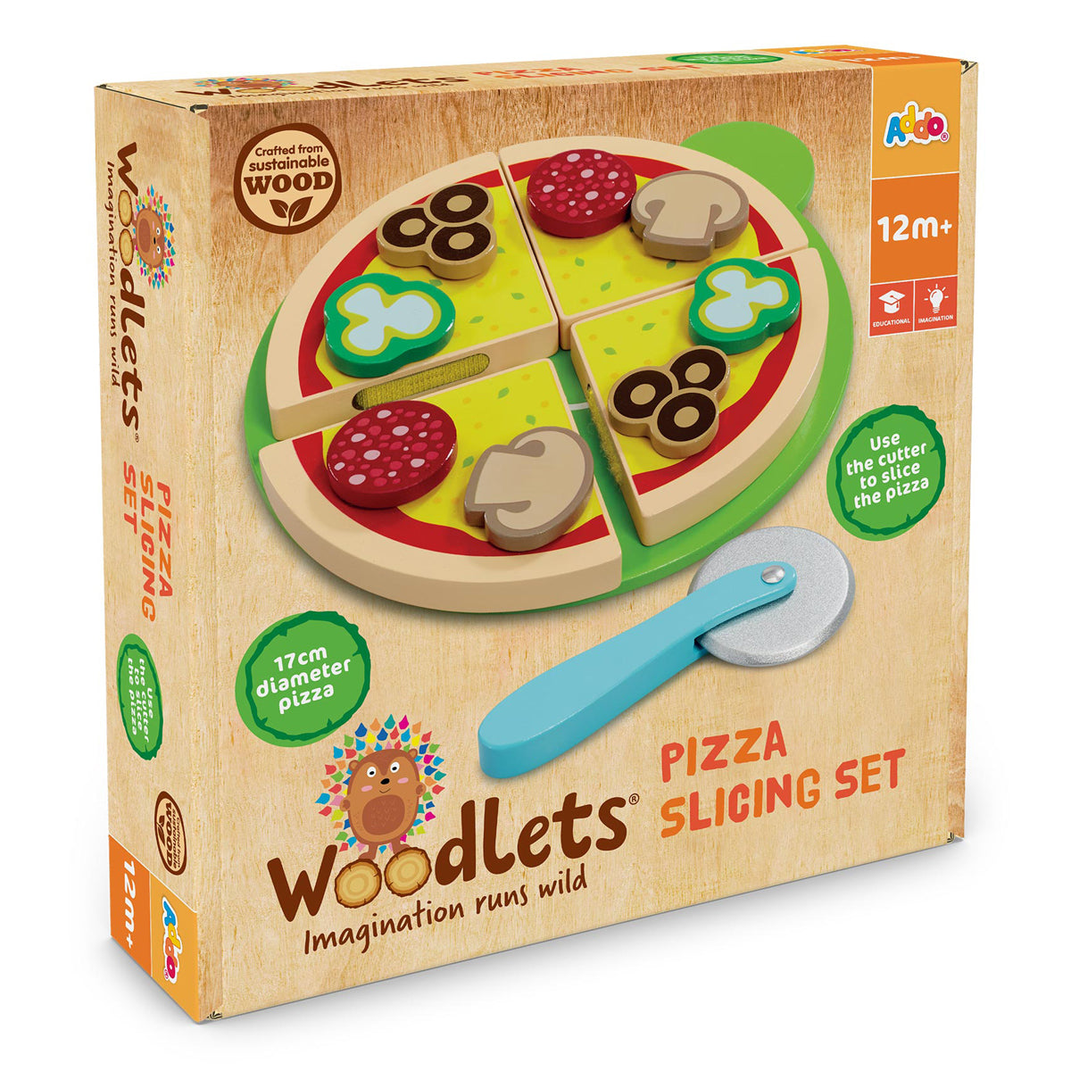 Woodlets Pizza Slicing Set