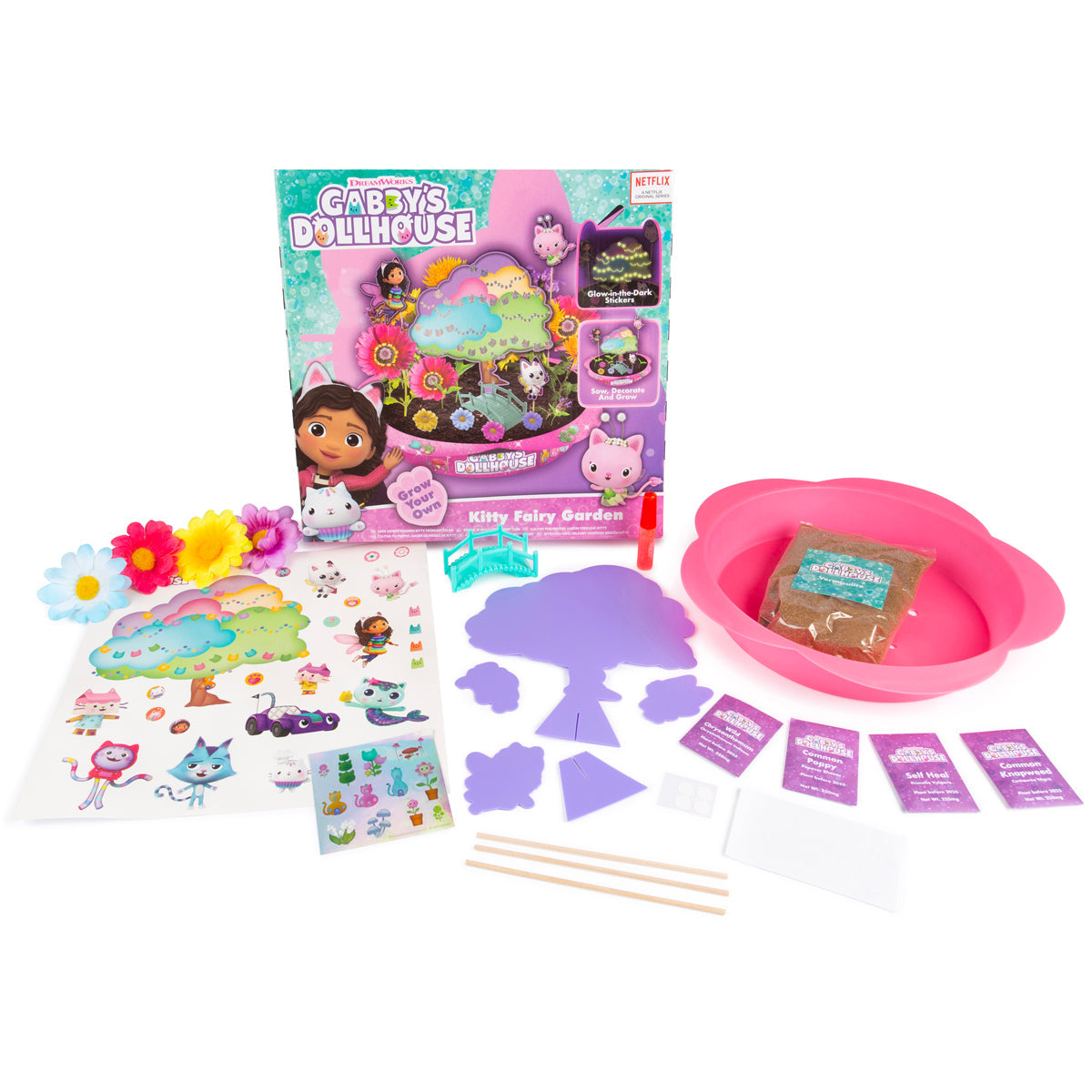 Gabbys Dollhouse Kitty Fairy Garden Set