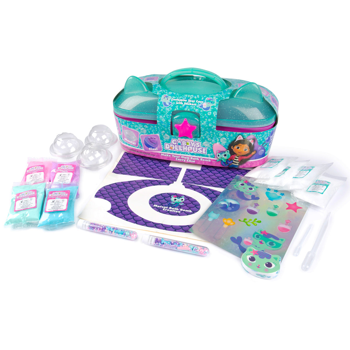 Gabbys Dollhouse Make Your Own Bath Bomb Carry Case Set