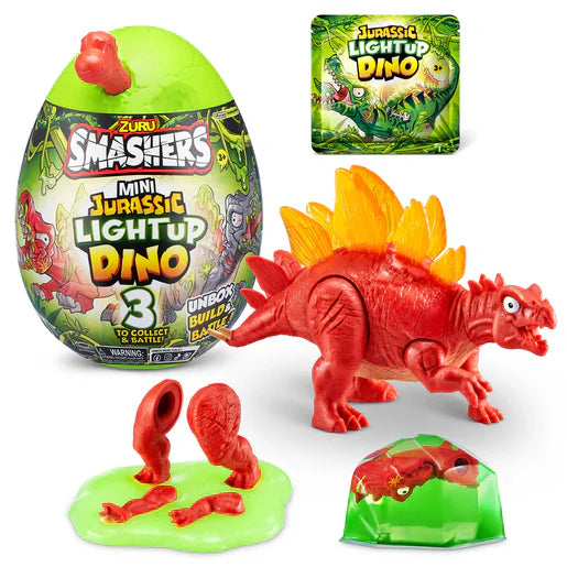 Smashers Mini Jurassic Light Up Dino Egg by ZURU (Styles Vary)