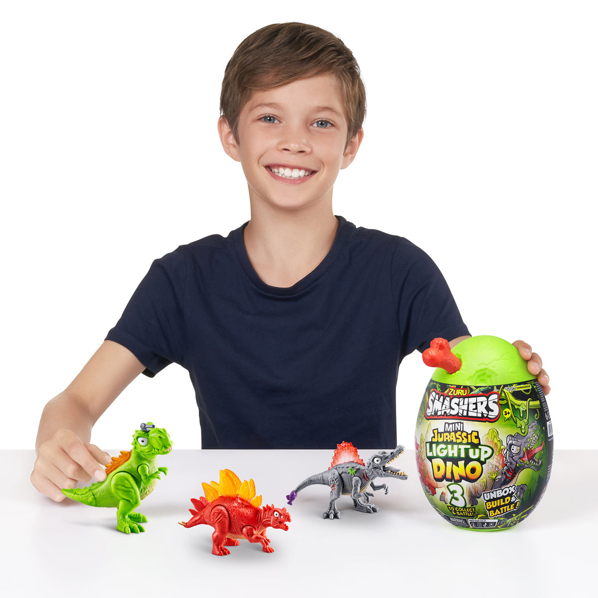 Smashers Mini Jurassic Light Up Dino Egg by ZURU (Styles Vary)