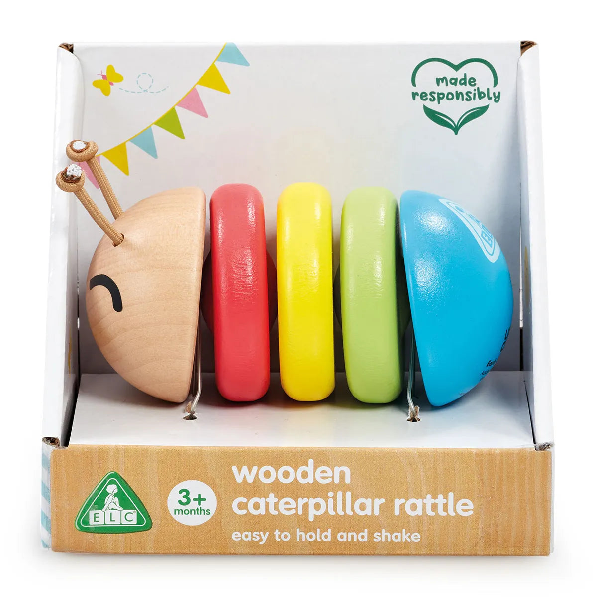 Early Learning Centre Wooden Caterpillar Rattle