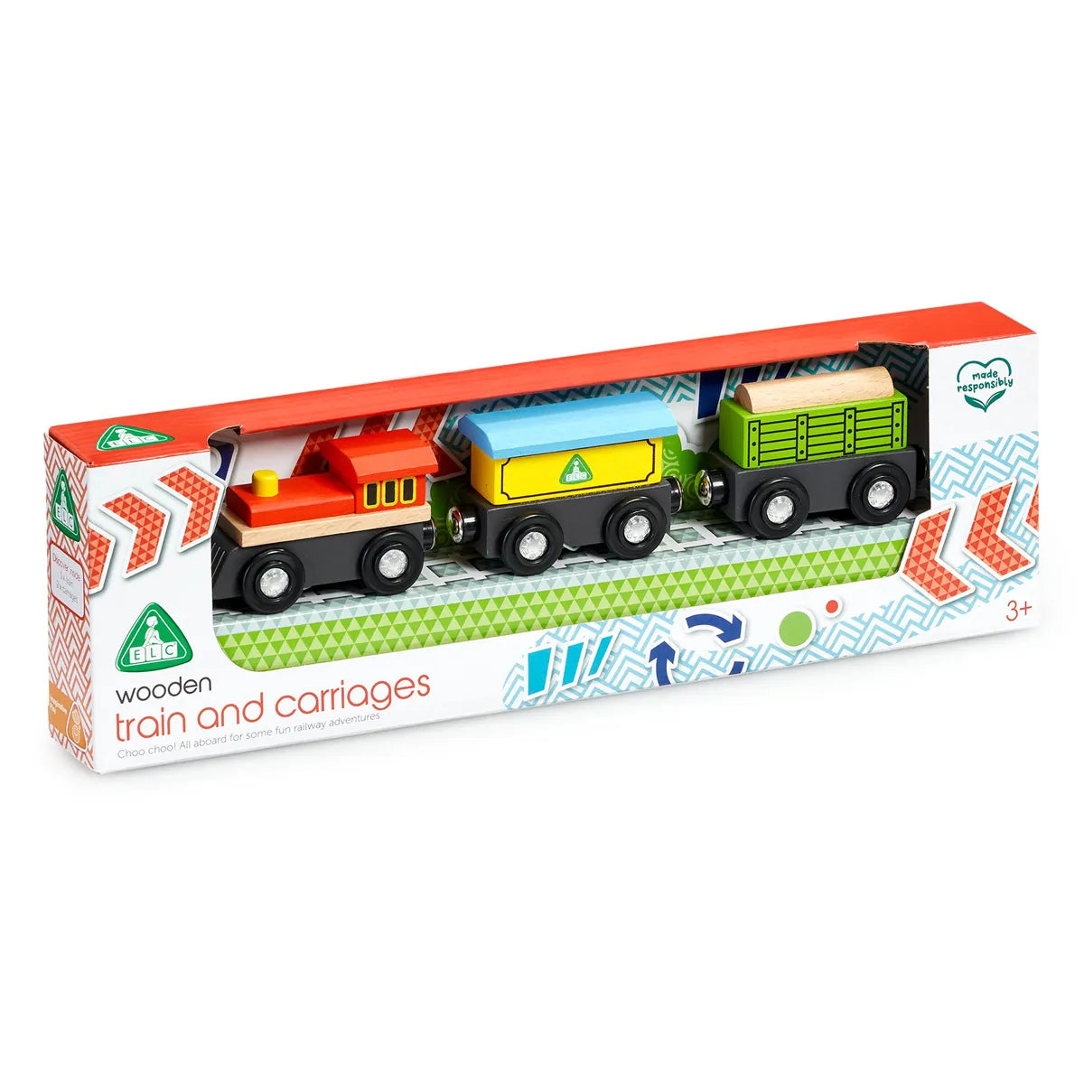 Early Learning Centre Wooden Train and Carriages