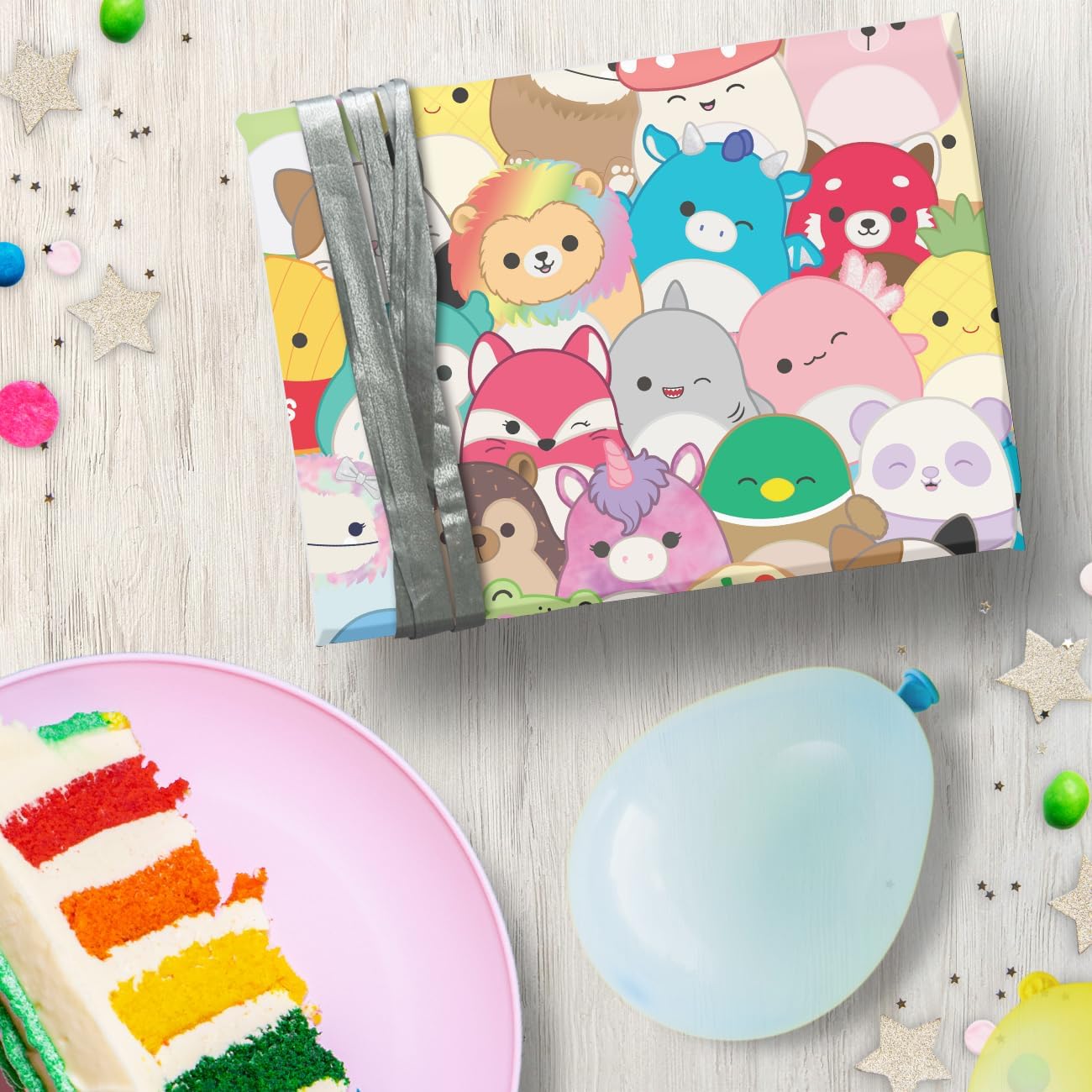Squishmallows Wrapping Paper 2 Sheets 2 Tags