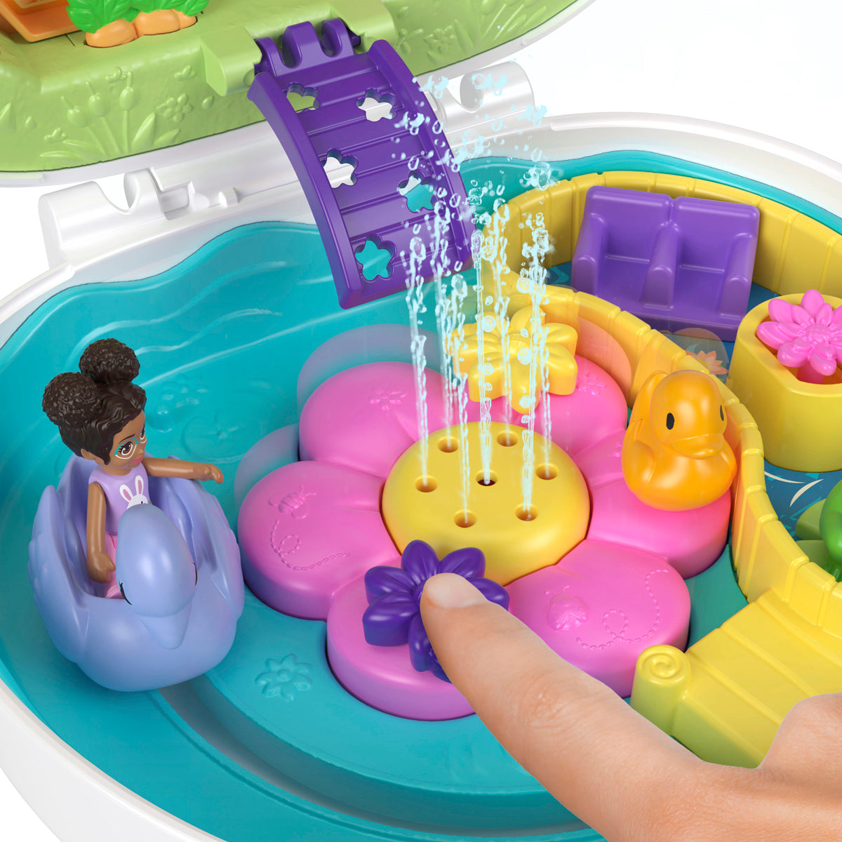 Polly Pocket Flower Garden Bunny Compact Playset