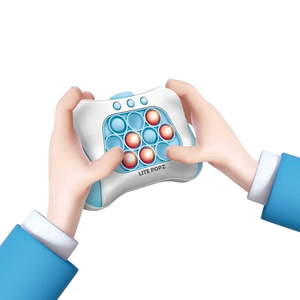 Lite Popz Push Button Game - Blue