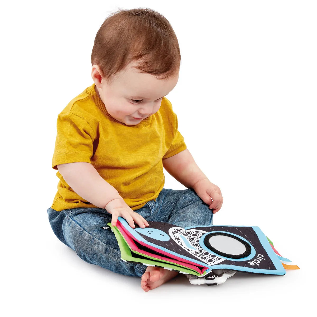 Early Learning Centre Black & White Baby Book Sensory Pram Toy