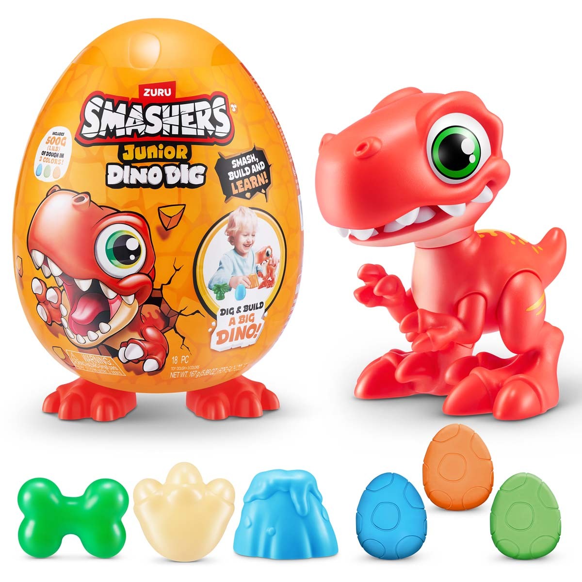 Smashers Junior Dino Dig Small Egg by ZURU (Styles Vary)
