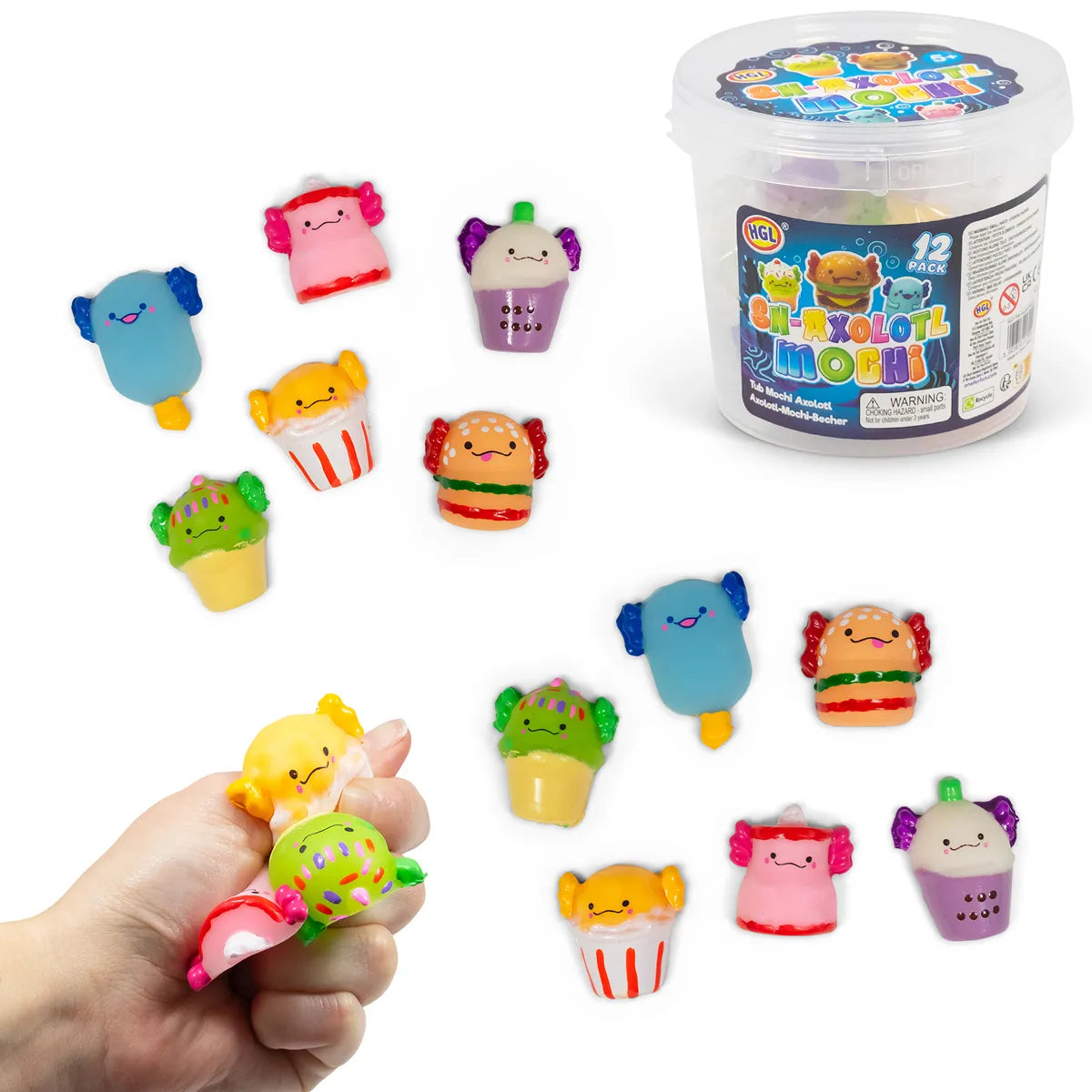Snaxolotl Mochi 12 Piece Fidget Bucket