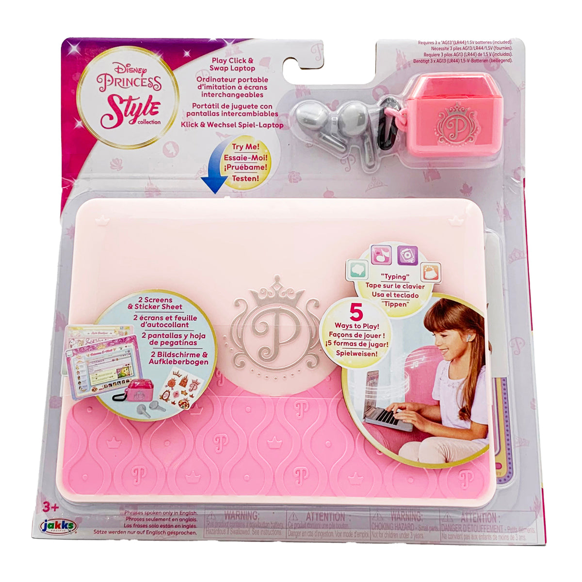 Disney Princess Play Click and Swap Laptop Playset