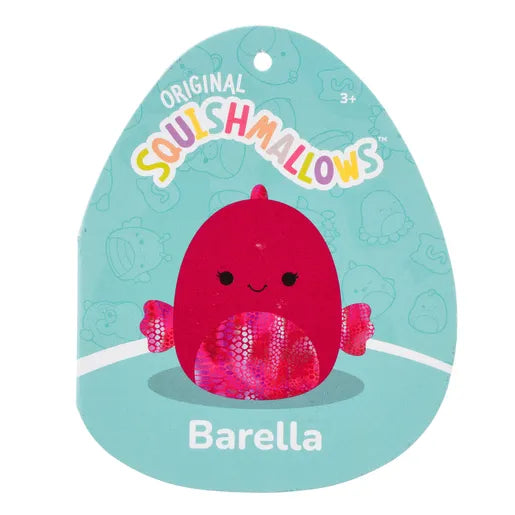 Original Squishmallows 16' Soft Toy - Barella the Raspberry Beta Fish