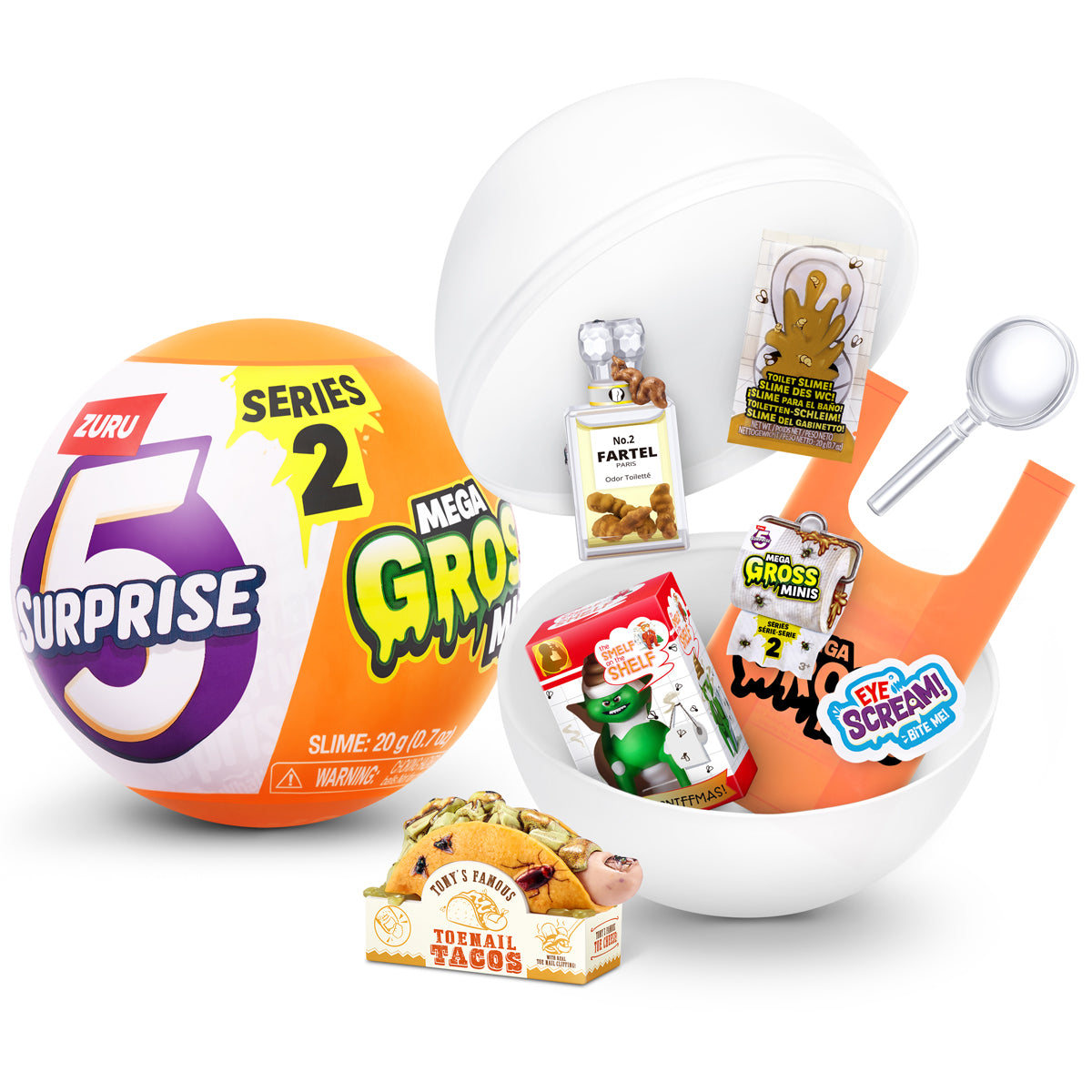 5 Surprise Mega Gross Minis Series 2 Mystery Capsule by ZURU (Styles Vary)