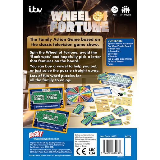 Wheel Of Fortune Takeaway Board Game