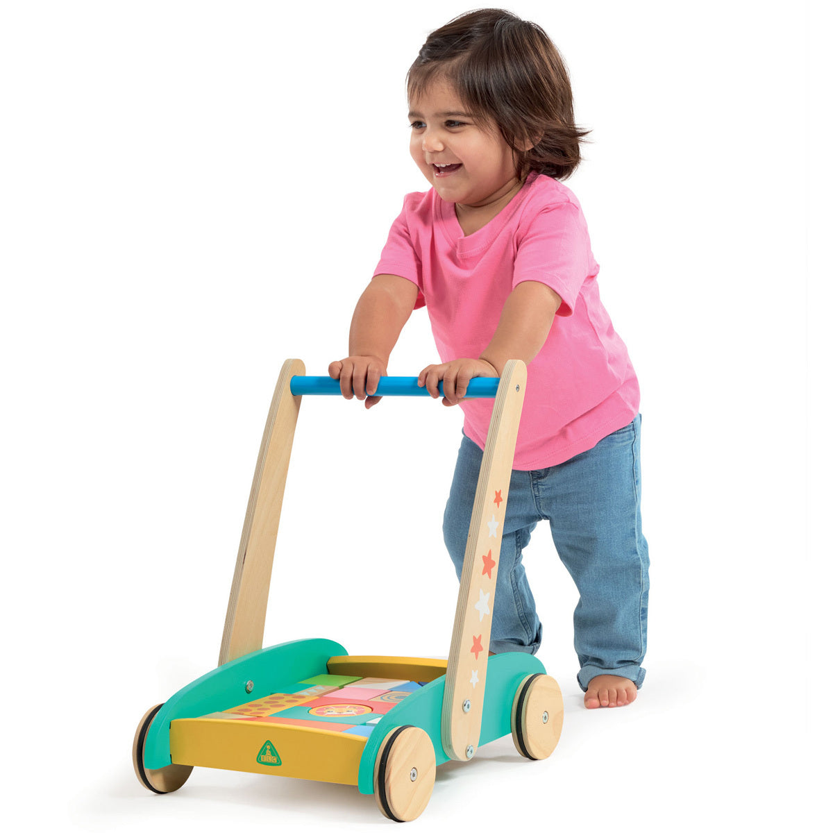 Early Learning Centre Wooden Toddle Truck and Bricks