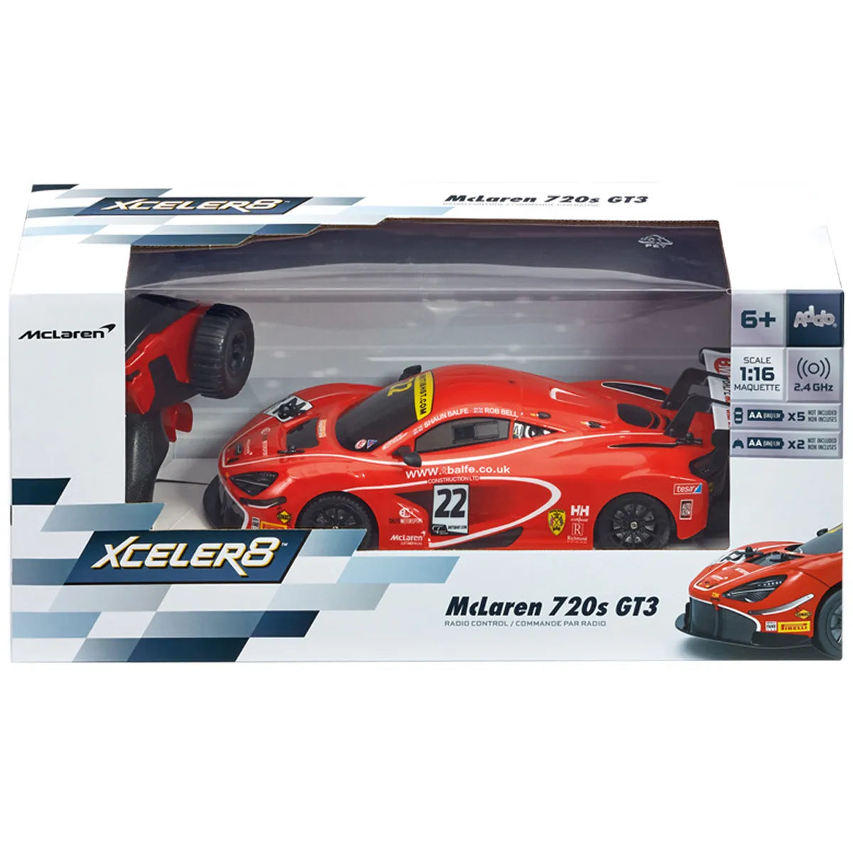 Xceler8 1:16 McLaren 720s GT3 Remote Control Car (Styles Vary)