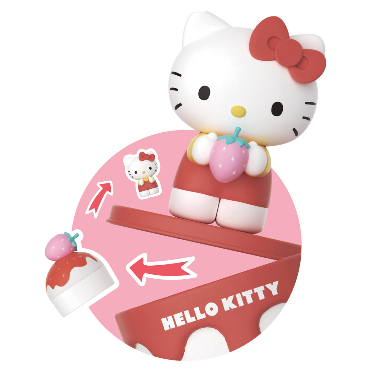 Hello Kitty 50th Anniversary - Strawberry Cake Surprise 8cm Figure Capsule