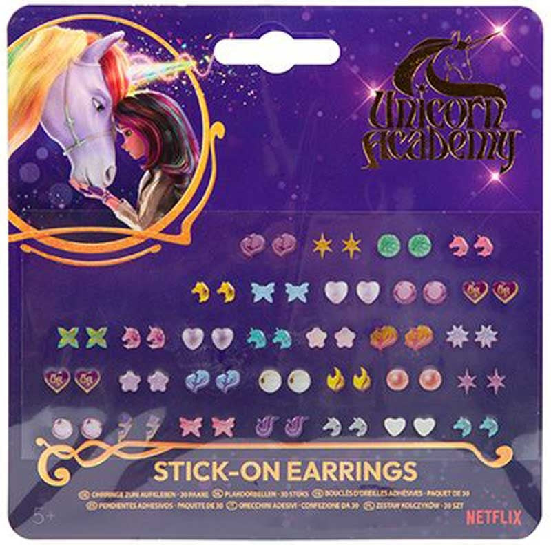 Unicorn Academy Stick-On Earrings – Magical Accessories for Little Fashionistas