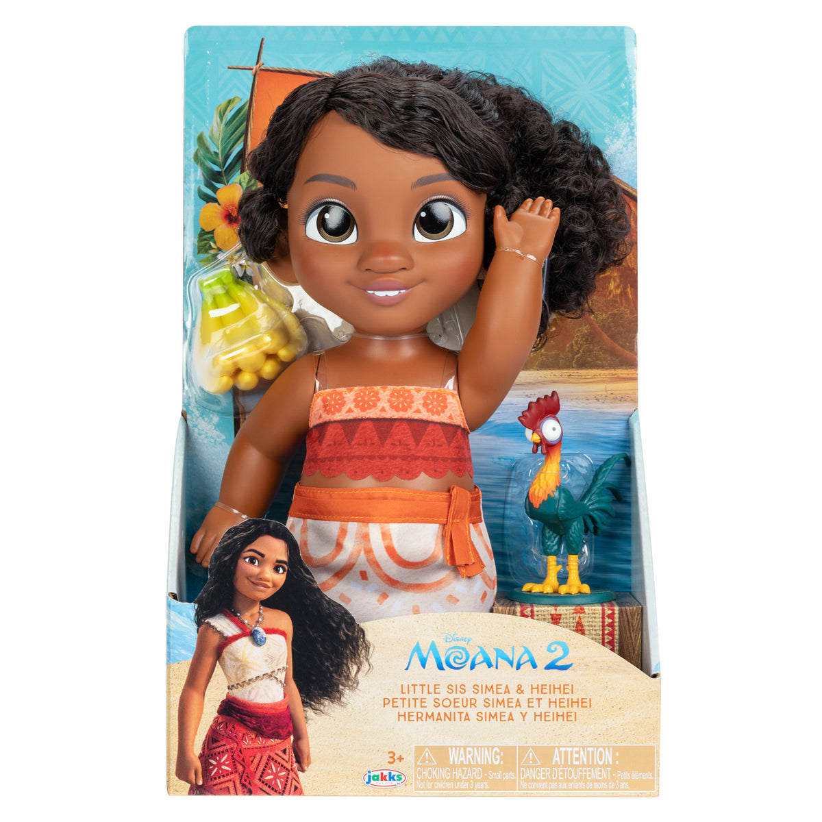 Disney Moana 2 Little Sis Simea Doll with Hei Hei Figure