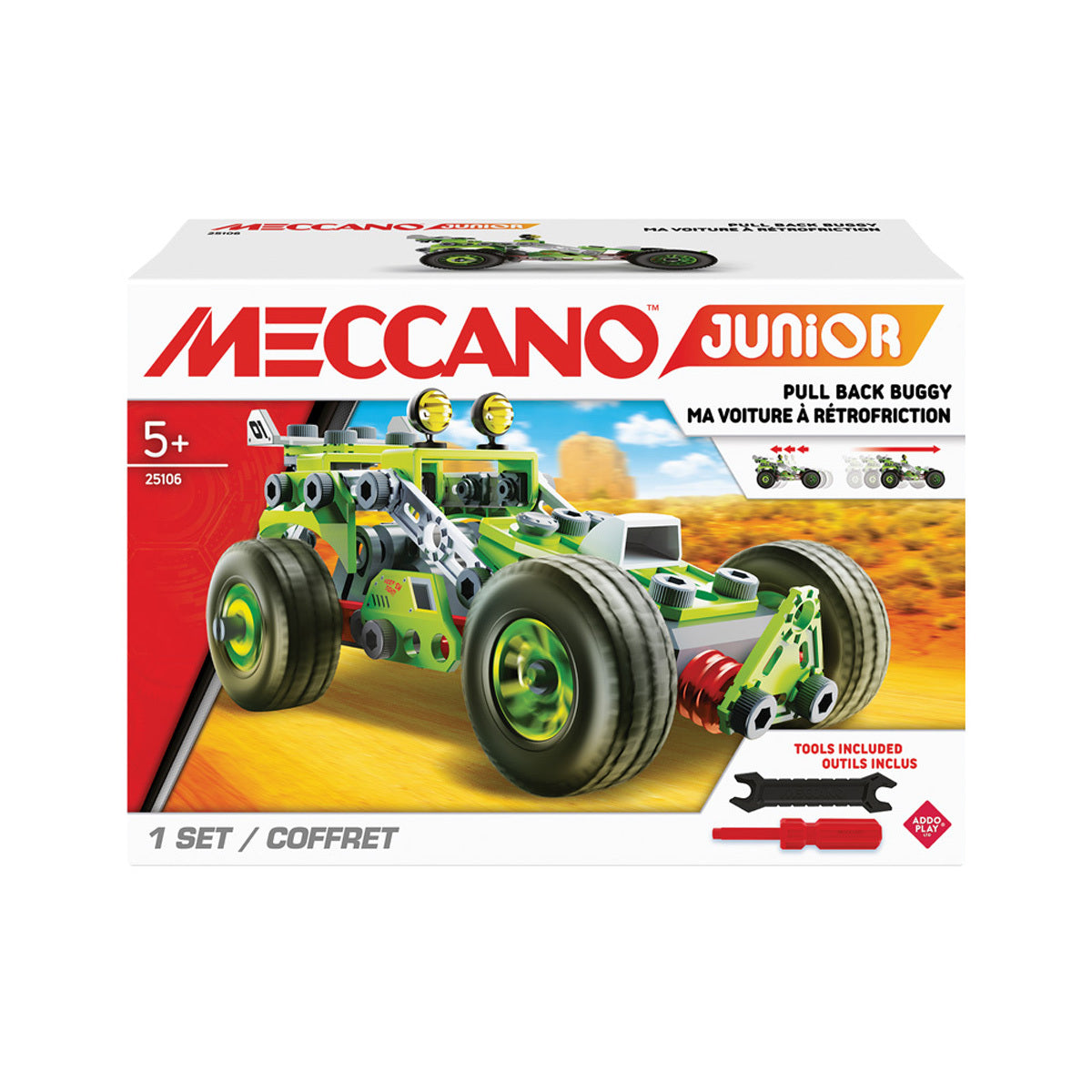 Meccano Junior Pull Back Buggy Construction Set