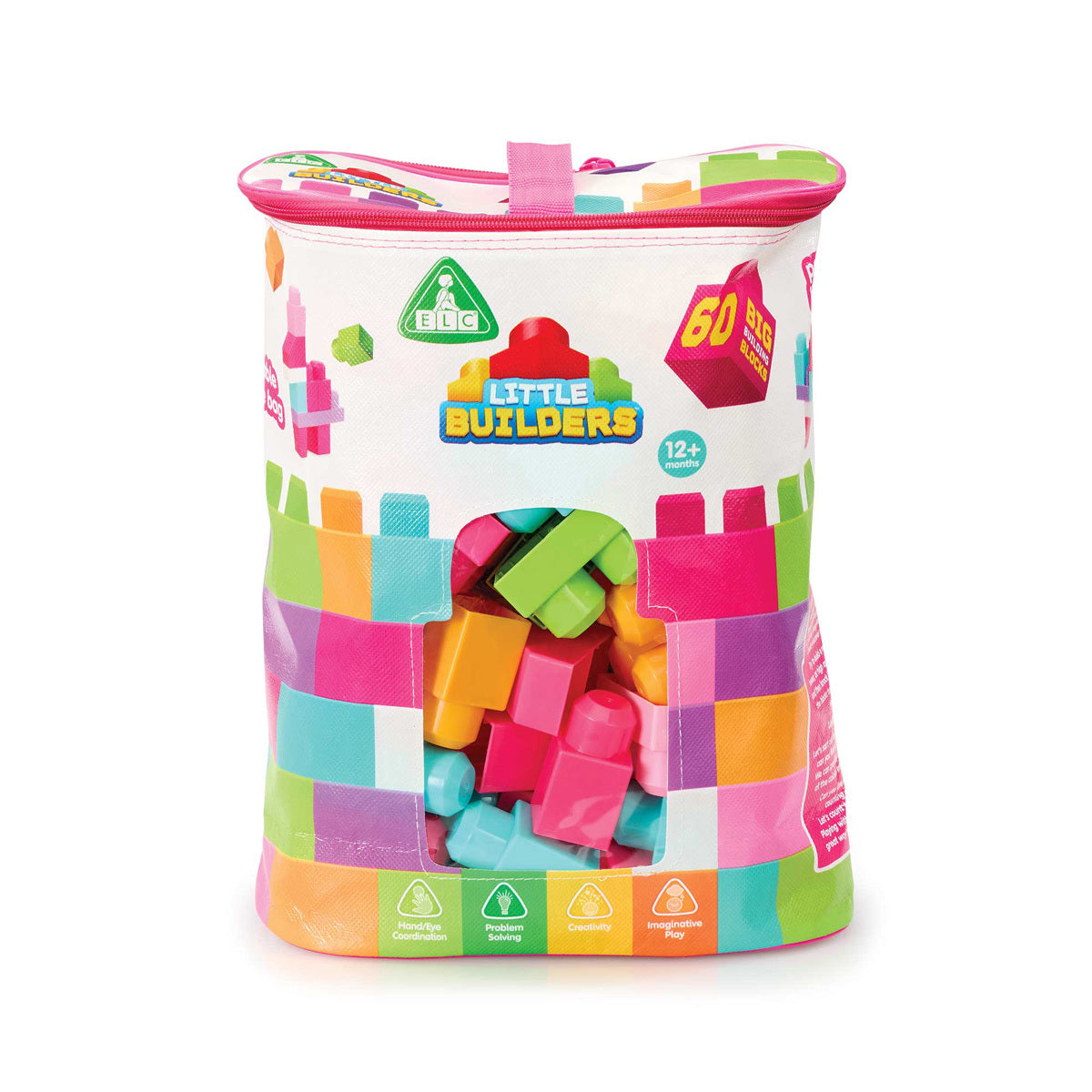 Early Learning Centre Little Builders 60 Big Building Blocks Pink