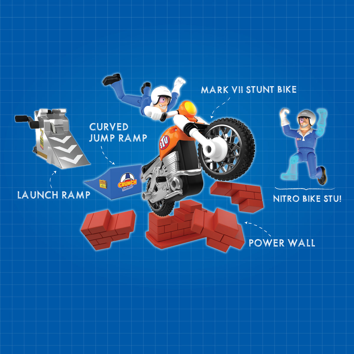 Stuntman Stu Nitro Boosh Stunt Bike Playset