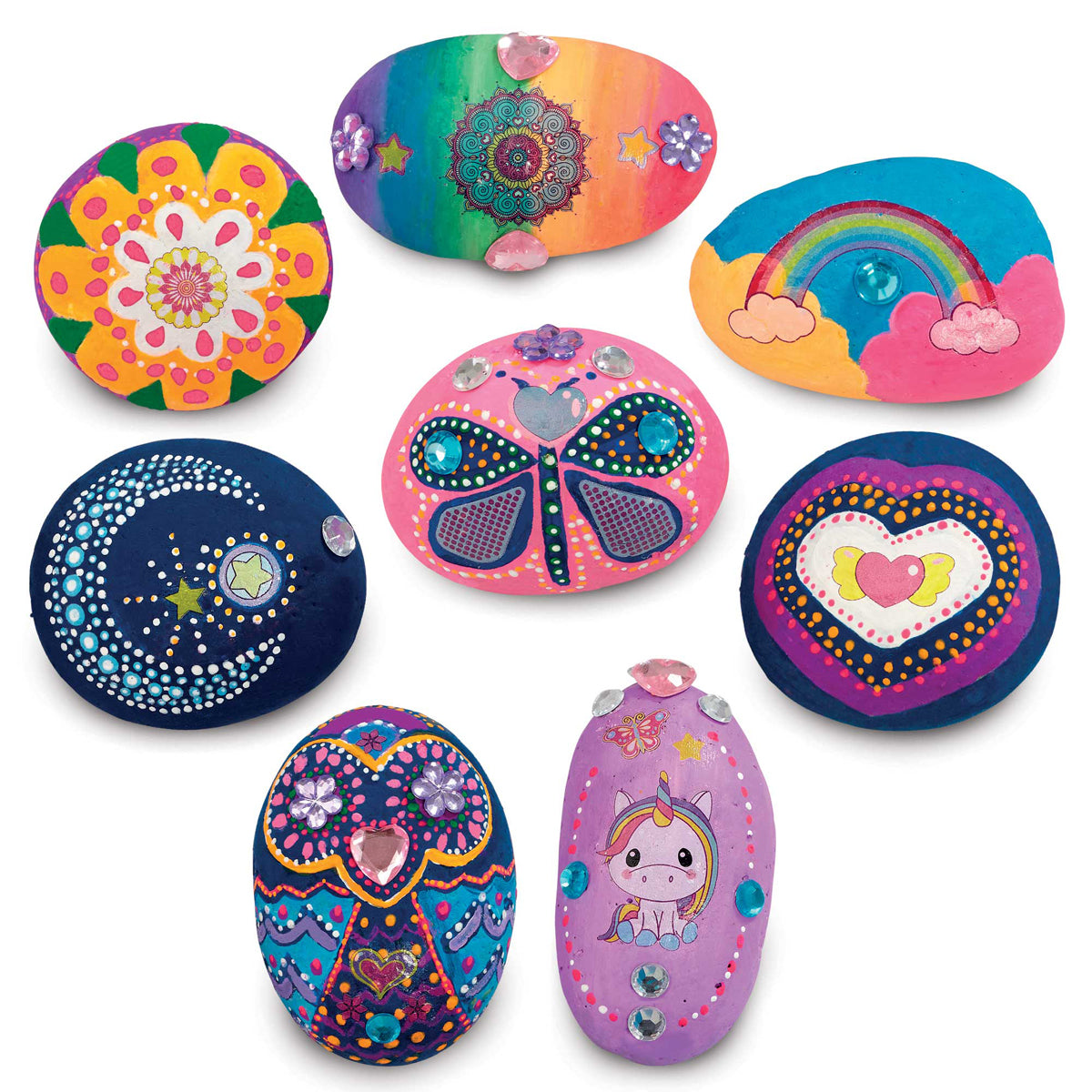 Out to Impress Neon Pebble Painting Craft Set
