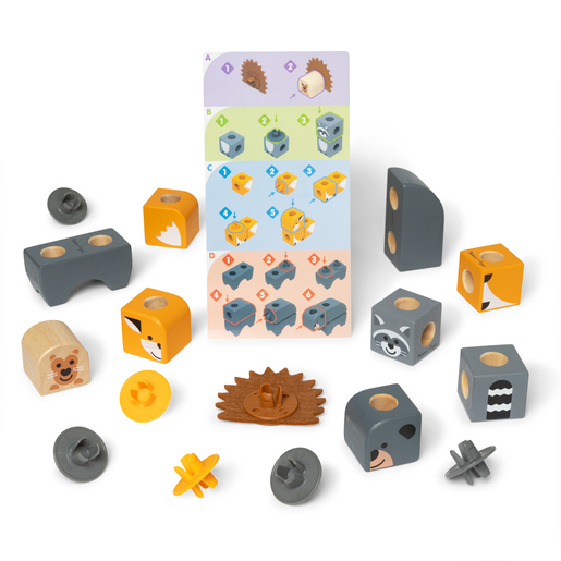 Melissa & Doug Blockables Woodland Friends Block Playset