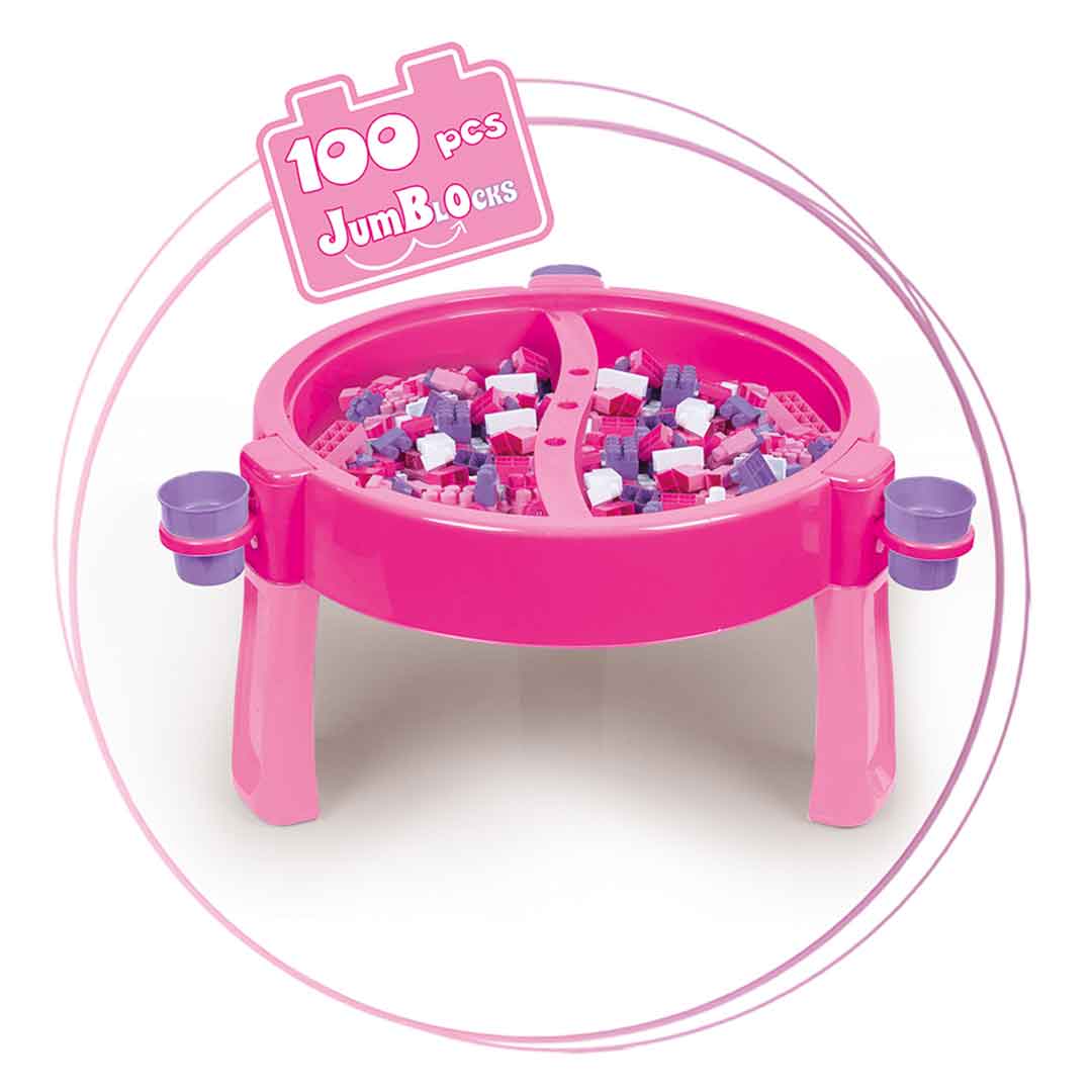 Dolu - Unicorn Activity table 100pcs Jumbo Blocks 2572