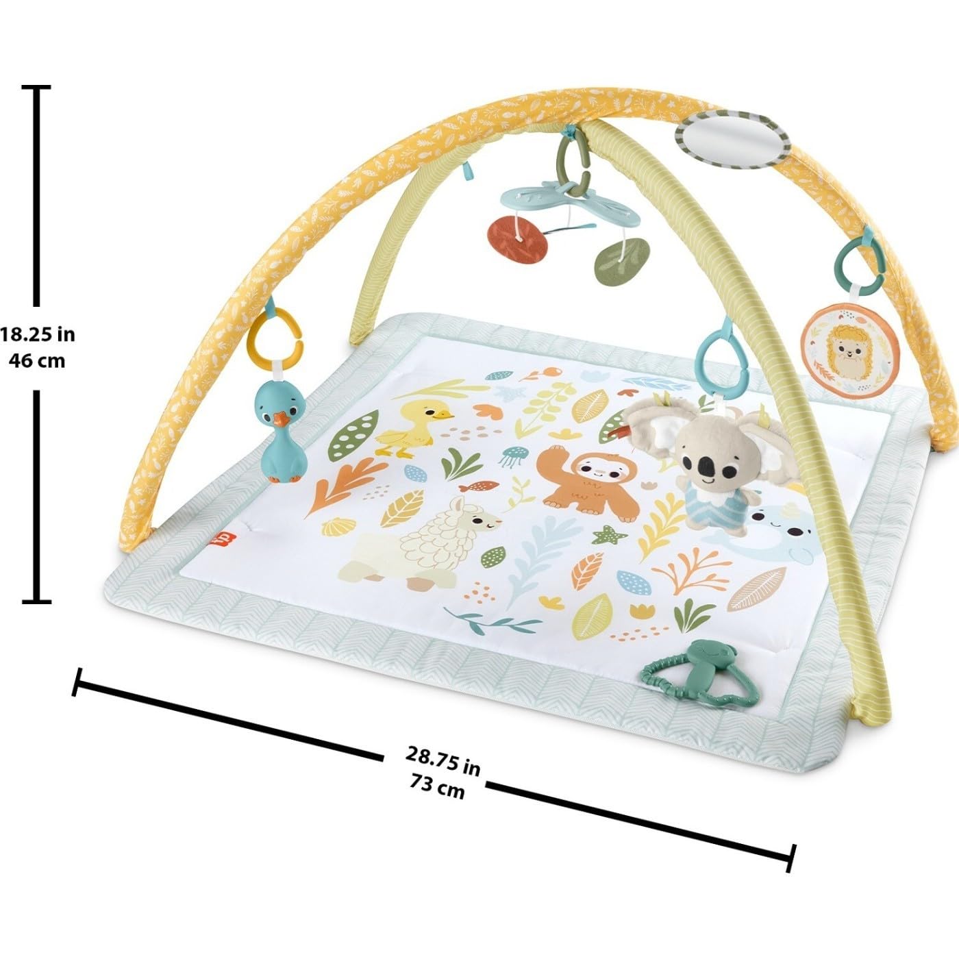 Fisher-Price Simply Senses Newborn Gym Baby Activity Mat With 6 Sensory Toys