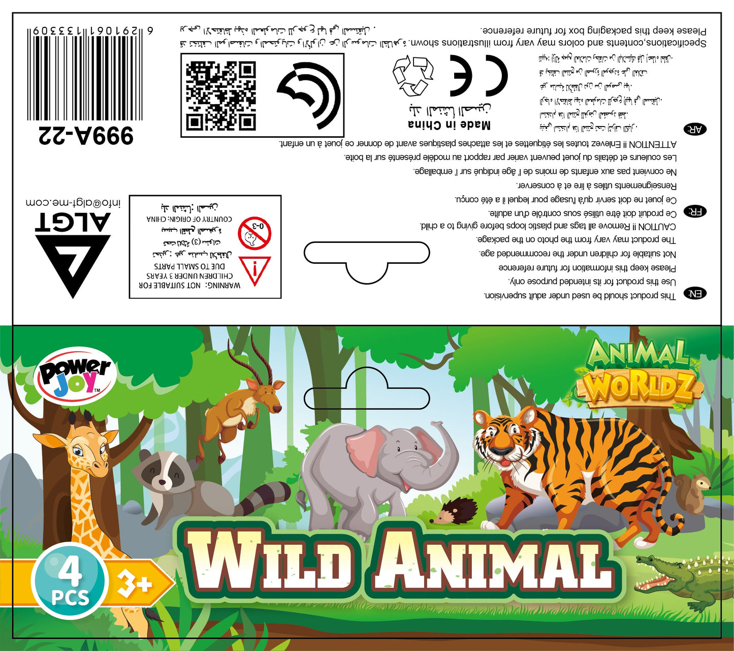 Animal Worldz Safari 6 Inches 4PCS