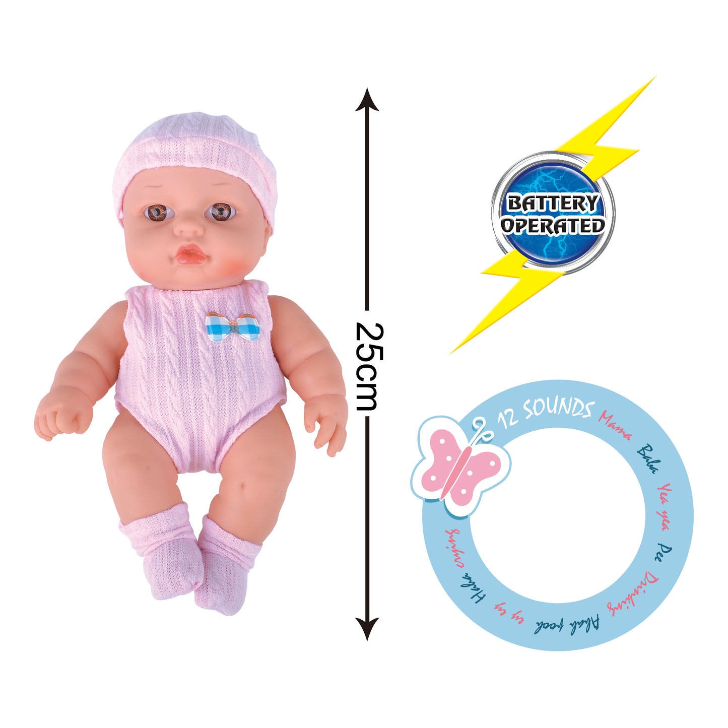 Baby Cayla Rattle Set 25cm B/O