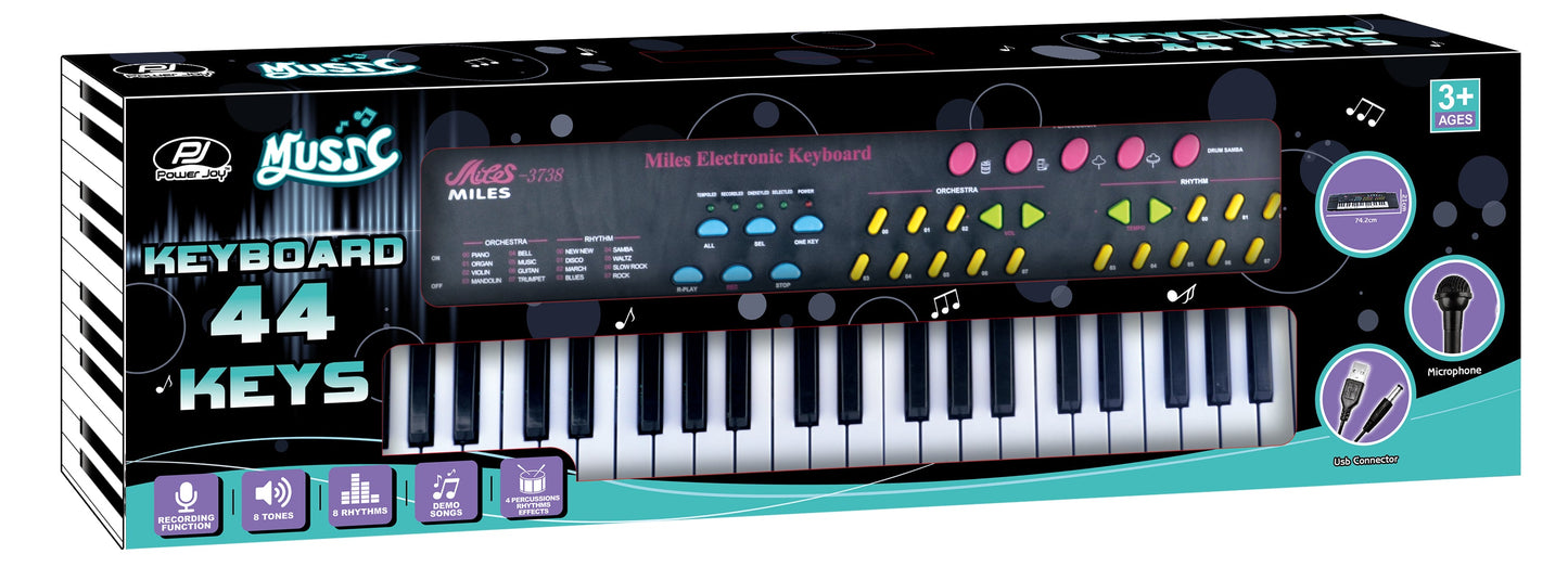 Power Joy Power Joy Music Keyboard 44 Keys with Microphone