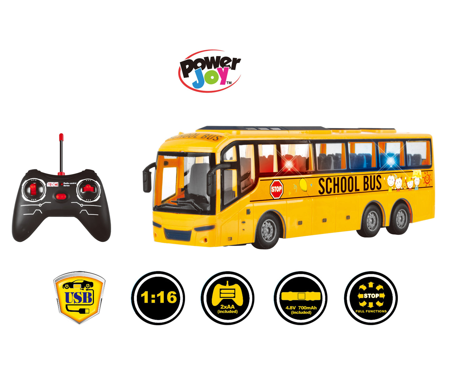 Remote Control School Bus With Lights BPC
