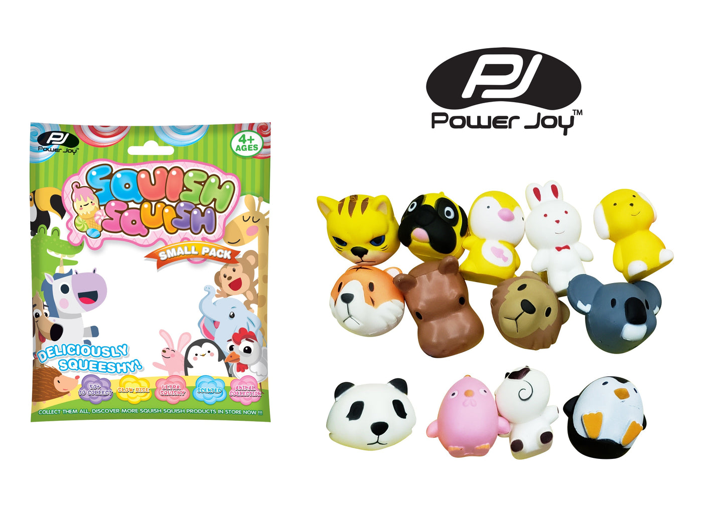 Power Joy Squish Animal Small Pack (Styles Vary)